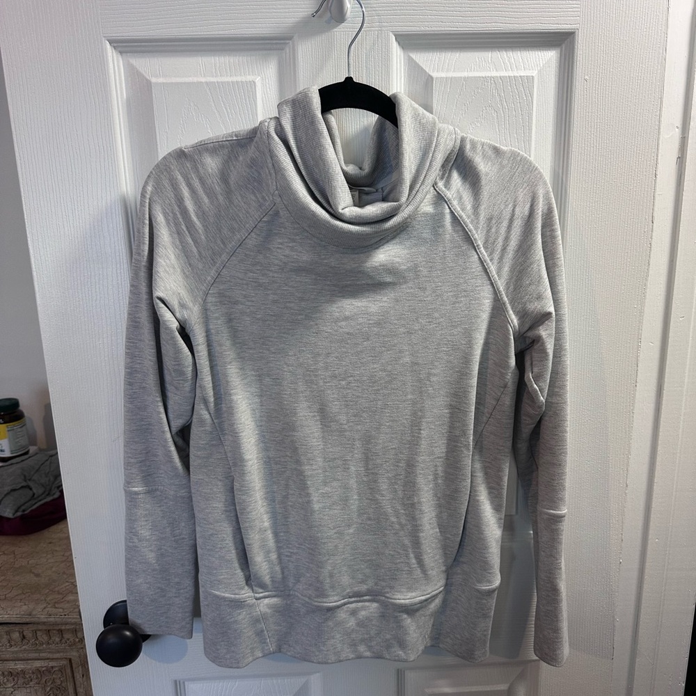 lululemon athletica Light Grey Cowl Pullover Sweater